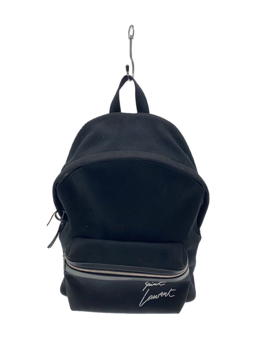SAINT LAURENT◇リュック/キャンバス/BLK/無地/534968FAAVV1070 SAINT LAURENT◇リュック/キャンバス/BLK/無地/534968FAAVV1070