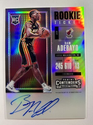 Bam Adebayo 2017-18 Contenders RC Rookie Ticket Horizontal /75
