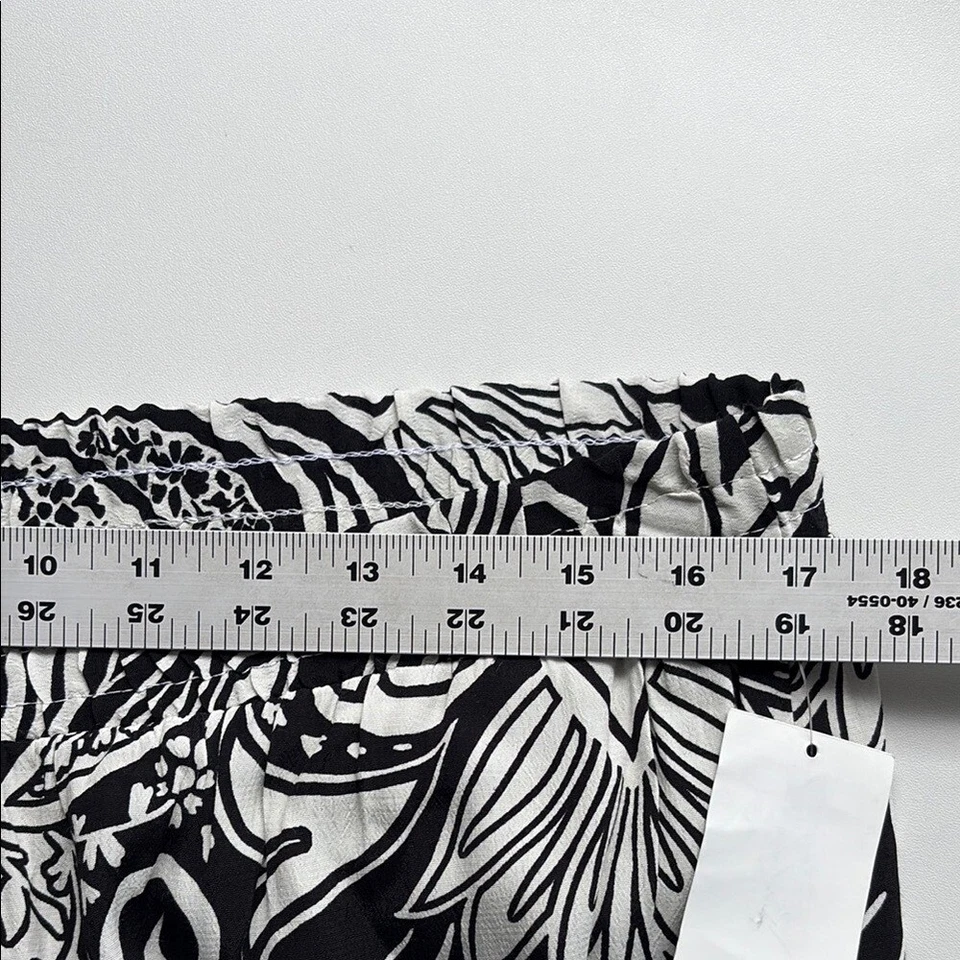 Karen Kane Wide Leg Bloom Pants In Black/White XL - Image 2 of 4