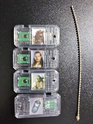 4 Vintage Star Wars Episode 1 Electronic COMMTECH Chips Yoda Sebulba Qui Gon