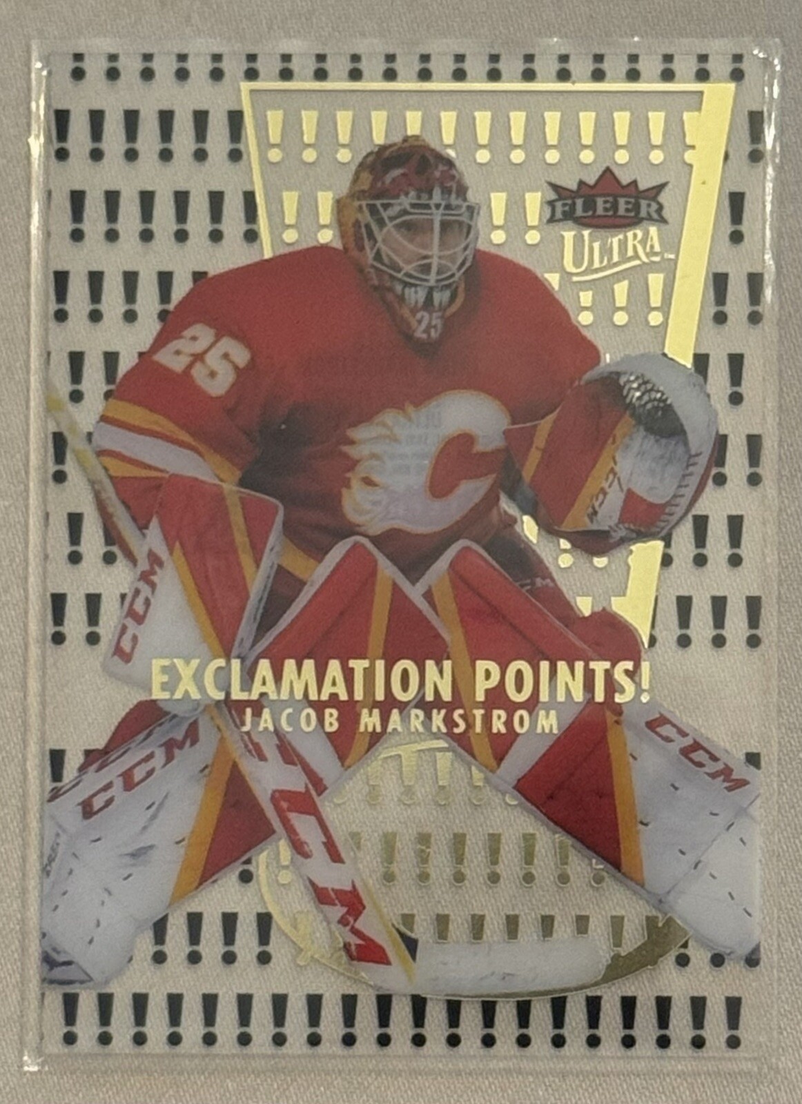 2021-22 Upper Deck Fleer Ultra Exclamation Points Gold Jacob Markstrom #EP-18