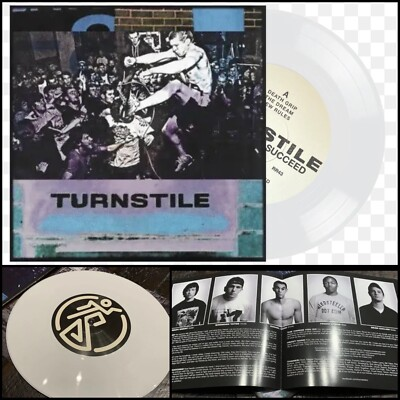 #ad TURNSTILE Pressure To Succeed EP 7” White Vinyl Angel Du$t Gouge Away Fiddlehead $200.00