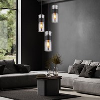 Pendelleuchte HäNgelampe Deckenleuchte Glas Rauchfarbe Biglight