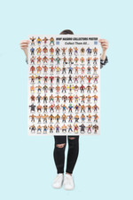 CUSTOM WWF HASBRO CHECKLIST POSTER - ULTRA HD SILK FINISH
