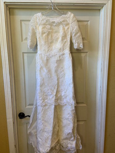 Vintage Macy's 60s Wedding Gown Lacy 