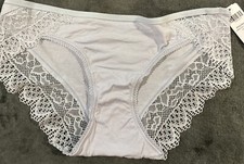 SOMA EMBRACEABLE ENCHANTING LACE BIKINI PANTY - POWDER BLUE- Size M - NWT