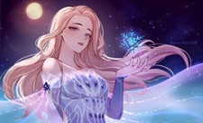 Anime Elsa The Five Spirit Snow Queen marchab Frozen Cosido Juego Mat Escritorio