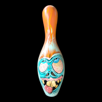 Unique Hand Painted Monster Bowling Pin / Oddities / One Of A Kind