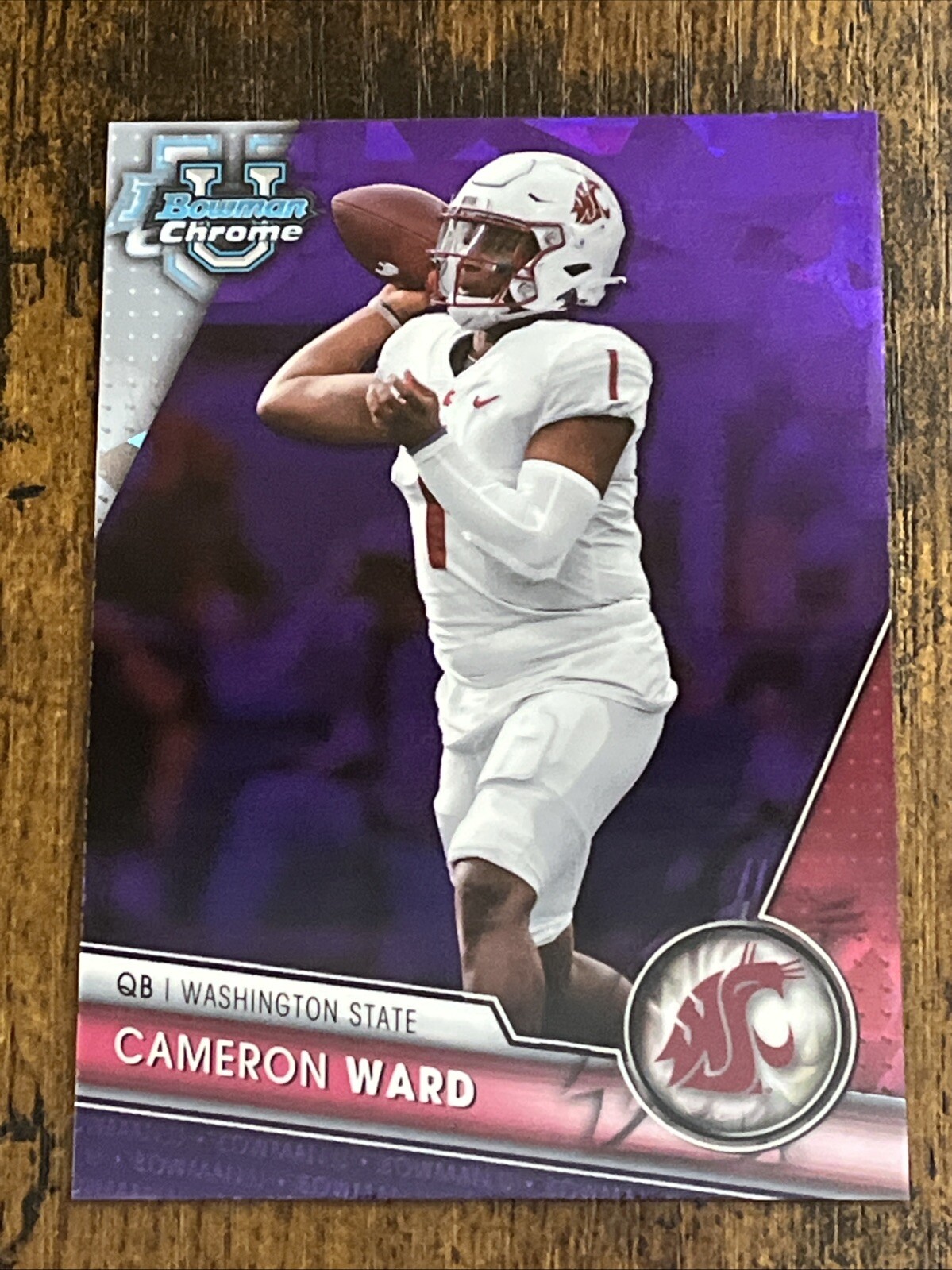 Cameron Cam Ward 2023 Bowman University Chrome Sapphire Purple /10 #145