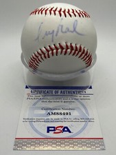 Jerry Manuel Tigers Expos Signed Autograph Official League Baseball PSA DNA