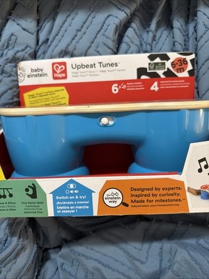 Baby Einstein, Hape, Upbeat Tunes Magic Touch Drum , Wooden Musical Toy Instrume