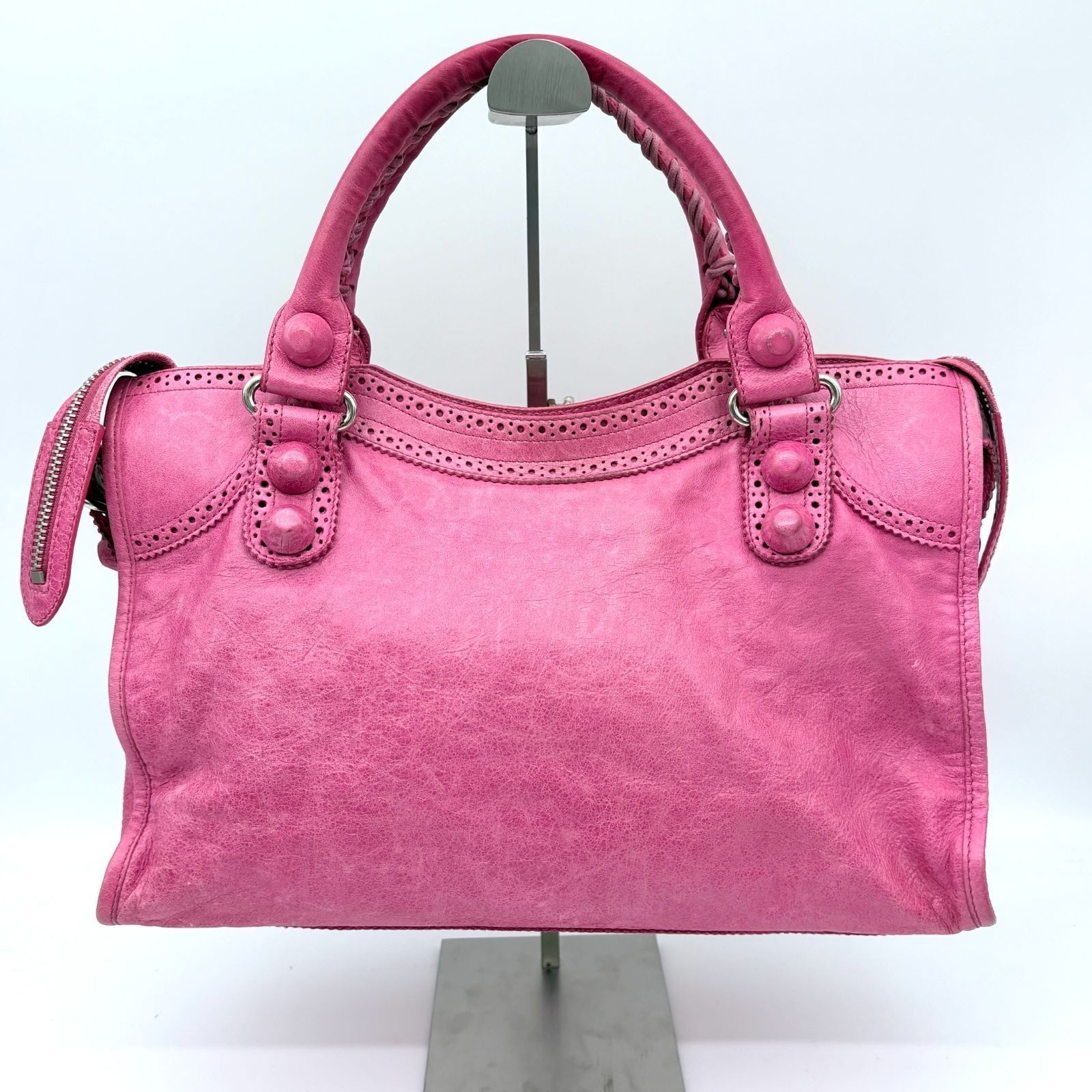 Balenciaga Giant City Bag Pink Leather Handbag 204529 thumbnail 6