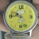 Vintage Timex Snoopy Yellow Floating Tennis Ball 35mm Watch