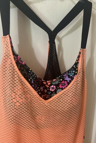 Camiseta Tankini ZeroXposur Coral Estampado Negro XXL Ligera Elastizada Espalda de Afeitar Nueva con Etiquetas - Imagen 4 de 16