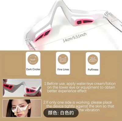Electric 3D Eye Massager Red LED Light Therapy Device Vibration Massage Eye Mask