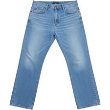 Calvin Klein Jeans Mens Relaxed Straight Easy Fit 36 Blue Cotton Denim