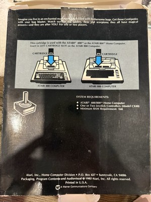 Atari 400/800 Centipede Computer Cartridge CXL 4020