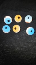 Lot of 6 Eyeball Shooter Glass Art Marbles