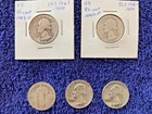 5 Pre-1965 Silver Quarters – 90% Silver – 1943-D, 1940, 1957, 1958 + Liberty