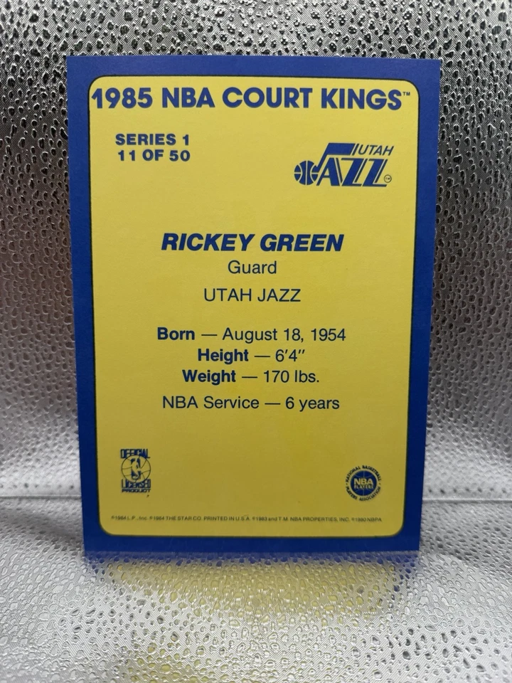 1984-85 Star - Nba Court Kings 5x7 Rickey Green #11 - Image 2 of 2