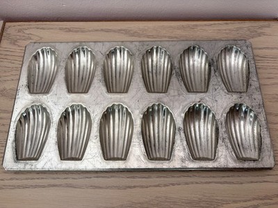 Cordon Bleu Madeleine Pan Vintage Made in France Shell Baking Mold Tin Steel