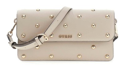 GUESS Sadie Flap Shoulder Bag Schultertasche Tasche Light Taupe beige Neu
