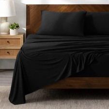 100% Egyptian Cotton Flat Sheet Luxurious Long Staple Cotton Breathable Soft