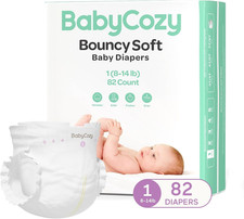 Babycozy Boucy Newborn Diapers for Sensitive Skin, Hypoallergenic Disposable Pla