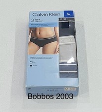 Calvin Klein Women's Ultra-Soft Stretch Cotton 3-Pack Hipster, Multicolor, L