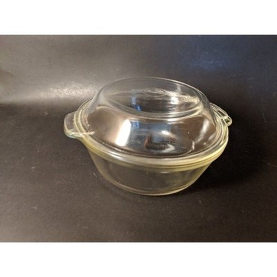 Vtg 1930's Pyrex Clear Casserole 022 662
