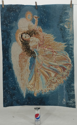 Vintage Französische Schöne Märchenszene Wohndeko Wandbehang Wandteppich 90x65 cm