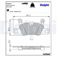 Delphi Bremsbelagsatz Scheibenbremse LP3614 FüR Porsche 911 992 991 Cayenne 9YB