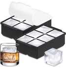 Large Silicone Ice Cube Tray (2-Pack), Easy Release 2" Big Ice Cubes, Stackable — photo 1