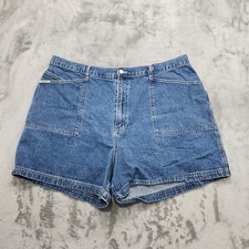 Vintage 90s Revolt Shorts Womens W40 Blue High Rise Utility Denim Casual Summer