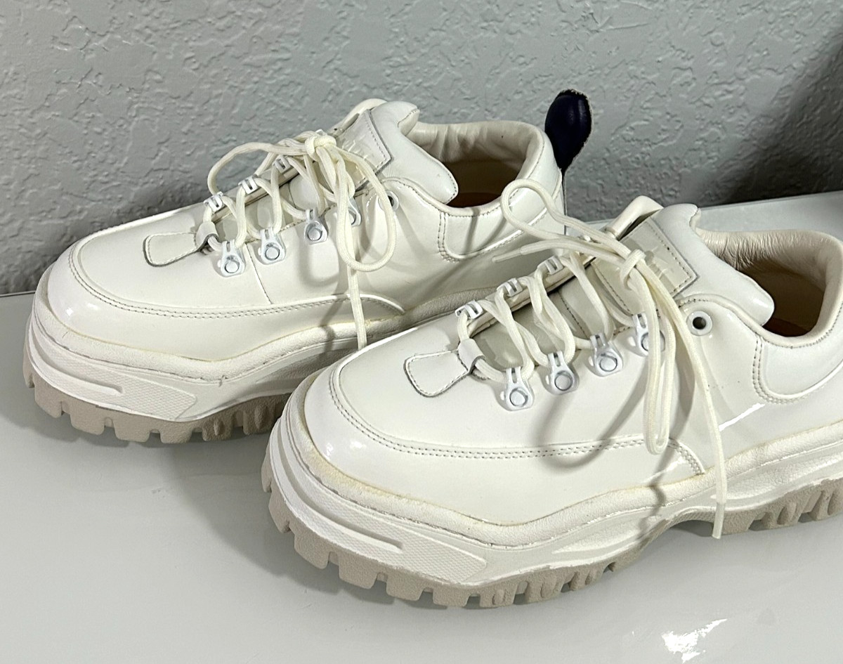 Eytys Angel Patent Leather White Chunky Sneakers . Size US ( W ) 7.5. NEW. image 6