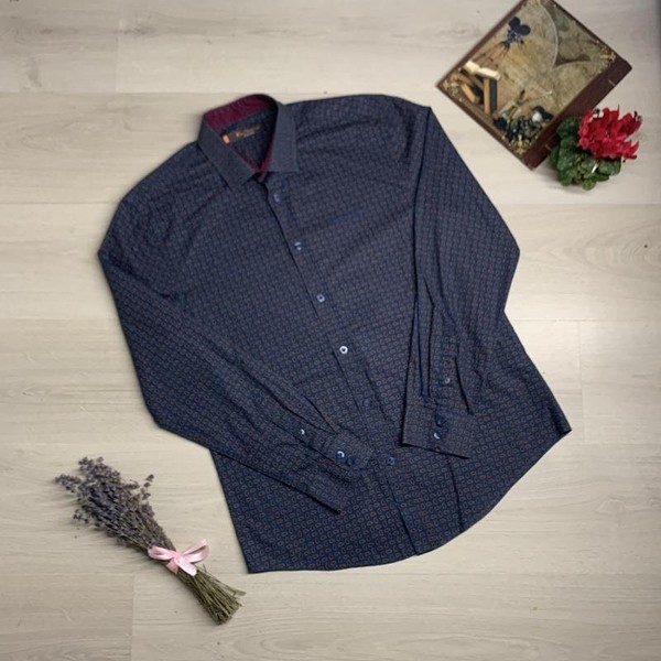Men Ben Sherman Shirt Navy Cotton M #5R9J