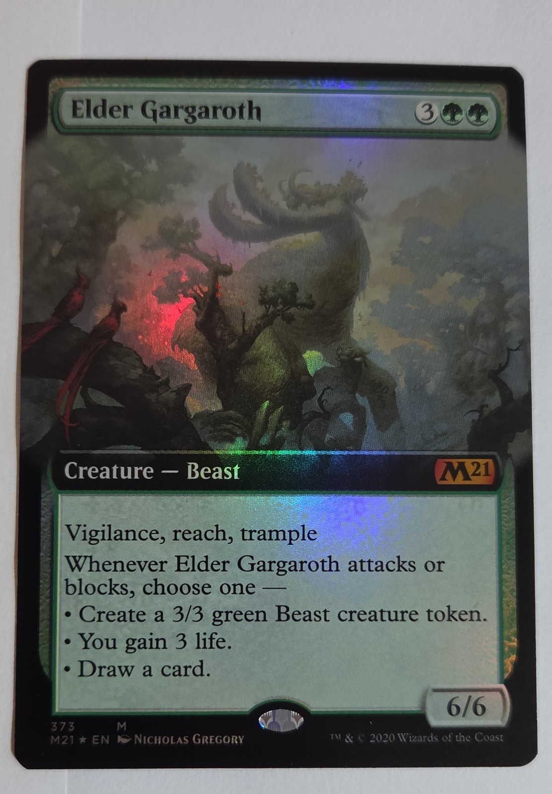 Elder Gargaroth (Extended Art) Core Set 2021 Foil