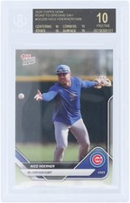 Nico Hoerner Chicago Cubs 2025 Topps Opening Day Black Label #OD-205 BGS 10 Card