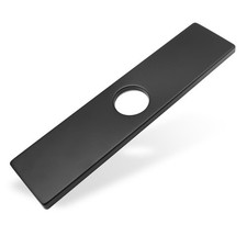 10 Inch Sink Faucet Hole Cover Deck Plate, Matte Black 1 or 3 Hole Long Recta...