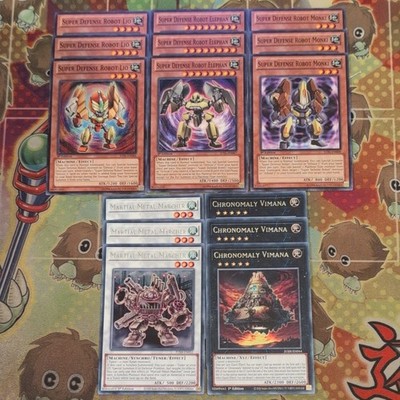 Super Defense Robot Lio/Elephan/Monki JOTL-EN006/7/8 + JUSH machines 1st YuGiOh