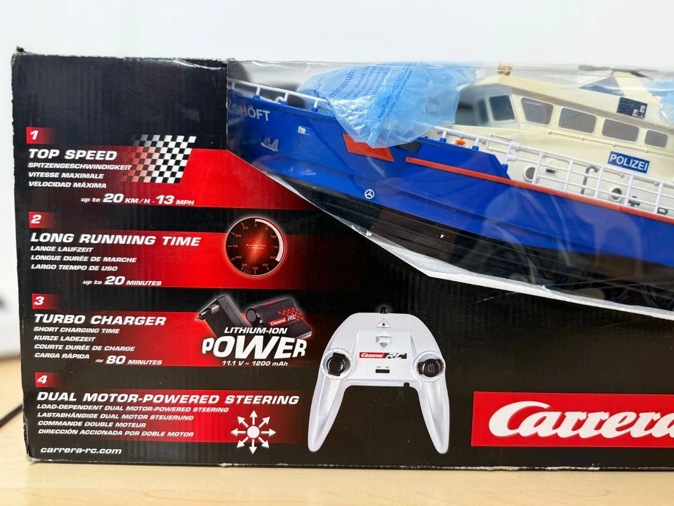 RC Polizeiboot Carrera Falshöft / READY TO RUN in OVP (210) - Bild 2 von 4