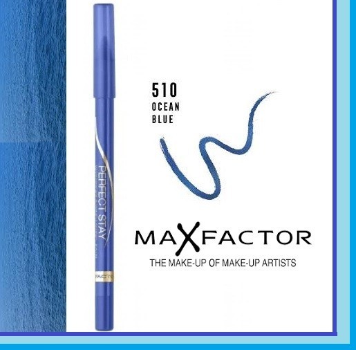 khaki green MAX FACTOR PERFECT STAY eyeliner pencil crayon shade OCEAN BLUE