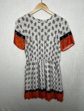 Topshop Floral Mini Dress Multicolour Short Sleeve Size 10