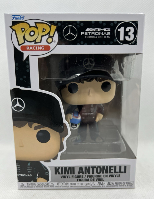 Funko Pop Vinyl Racing Kimi Antonelli 13 Mercedes F1 Figure Motorsport Car AMG
