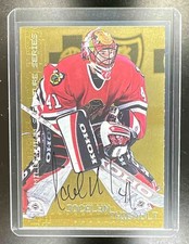 1999-00 In The Game Be a Player Signature Series Jocelyn Thibault Gold Auto