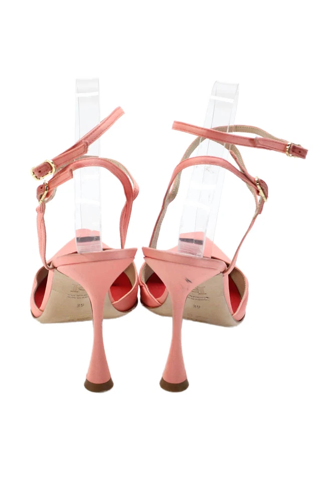 Zapatos de salón Carolina Herrera para mujer satinado punta rosa salmón talla 39 9 Foto 3 de 4