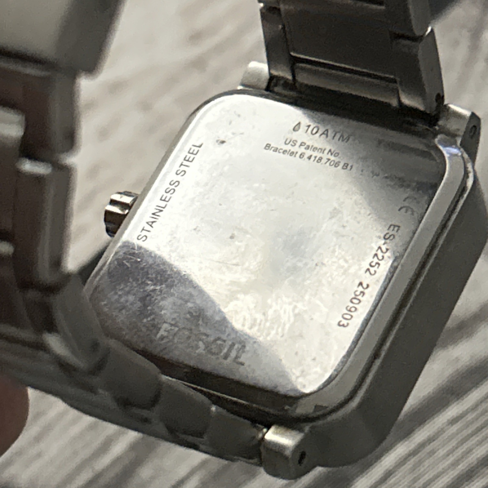 Fossil Multifunction Square Face Silver Tone Wome… - image 3