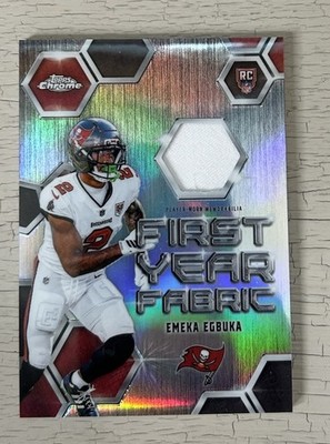 2025 Topps Chrome - Emeka Egbuka First Year Fabric Player Worn