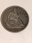 1861 seated liberty half dollar