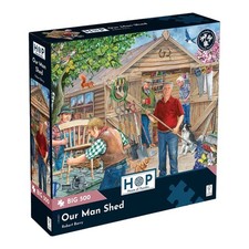 House Of Puzzles Our Man Shed Big 500 Piece Jigsaw Puzzle Toys HP0821